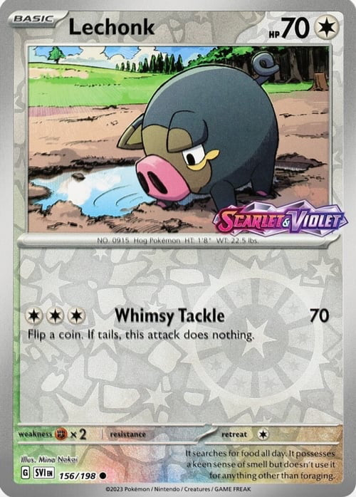 Scarlet & Violet Lechonk #156 Stamped Promo